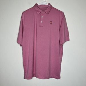 Johnnie O Polo Shirt Mens Large Pink‎ Golf Performance Stretch Lightweight READ